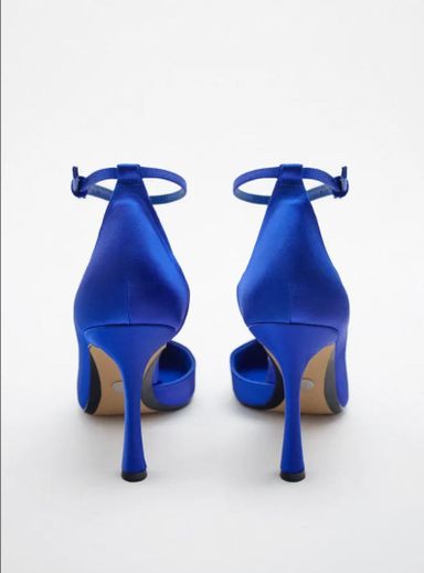  CHAUSSURES À TALONS ASYMÉTRIQUES - Couleur Bleu métallique