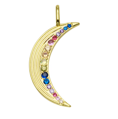 Rainbow Moon Charm