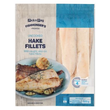 PnP Fishmonger's Hake Fillets 500g