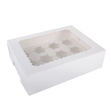 Premium 12-Hole Cupcake Box (Collapsible, Clear Lid) 🧁