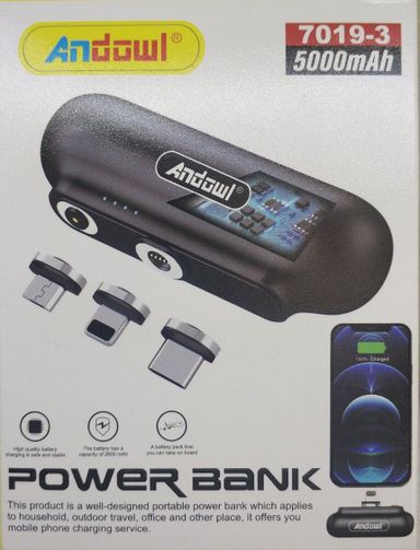 Andowl 2600mah 1.2A Dual USB Quick Connect Port Power Bank