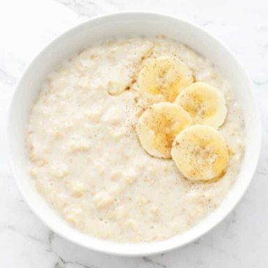 Hot Oatmeal Porridge with Banana