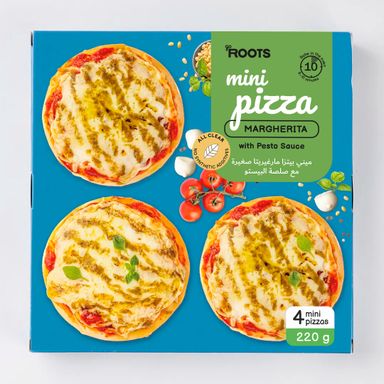 Roots Mini Margherita Pizza with Pesto Sauce Frozen 220g
