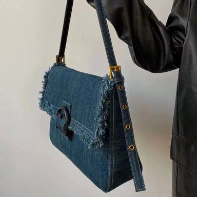 sac baguette en jean 