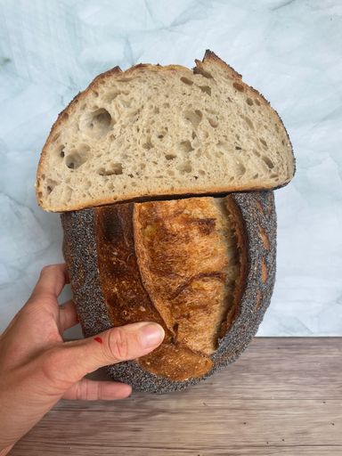 Potato and Poppy Sourdough Bread