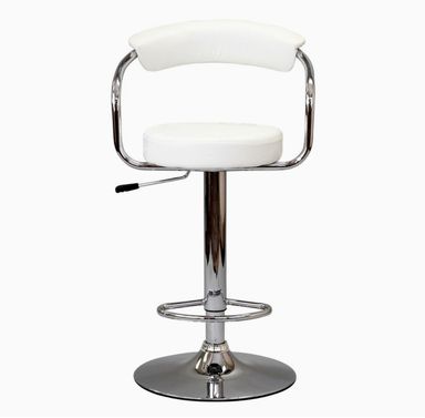 Diner Vintage Modern Faux Leather Upholstered Adjustable Swivel Bar Stool in Black