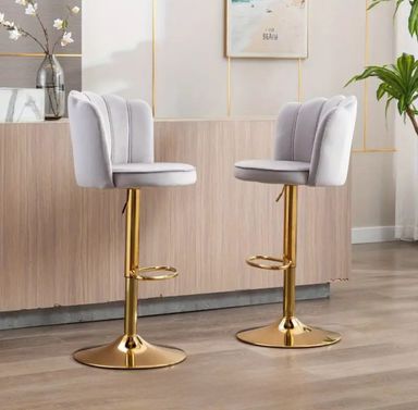 Swivel Bar Stools Bar Height Adjustable Upholstered Counter Barstool Velvet