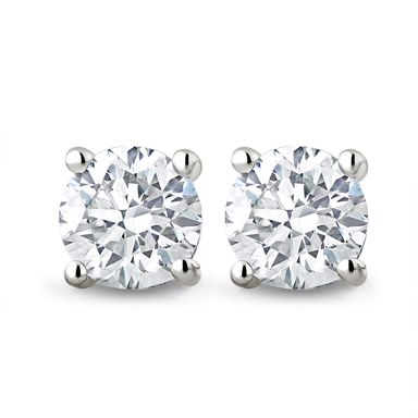0.33ct 14 k White gold Diamond Stud Earrings