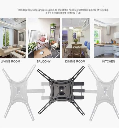 Retractable TV Wall Mount Full Motion Bracket Wall Stand Adjustable Mount Arm Fit for Plasma Flat LED TV 16"-60" 