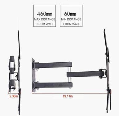 Retractable TV Wall Mount Full Motion Bracket Wall Stand Adjustable Mount Arm Fit for Plasma Flat LED TV 16"-60" 