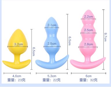 3PCS set jelly anal plug