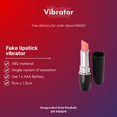 Fake lipstick vibrator Black 