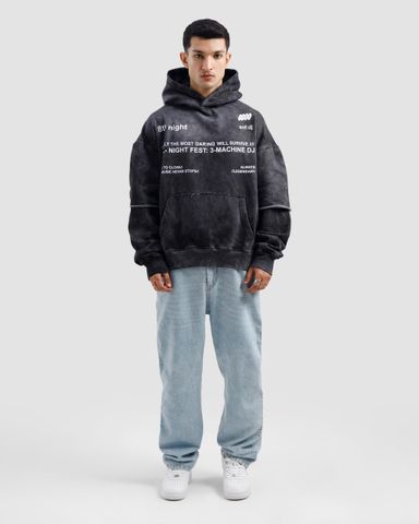 Washed Dual Sleeves Hoodie