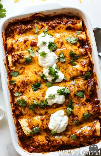 Ground Beef enchiladas