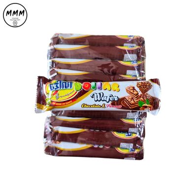 DOLLAR Wafer ချောကလက်မြေပဲကပ်ဝေဖာ 10ထုပ် (1 pack)