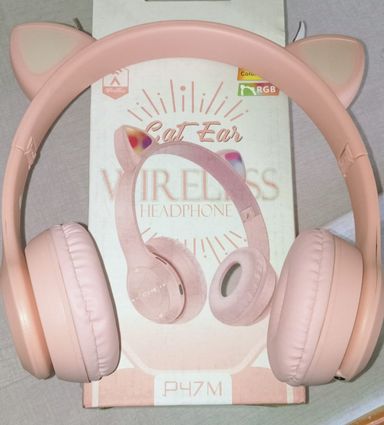 P47M Cat Ear Wireless Headphones