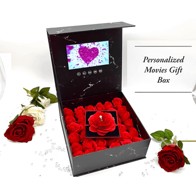 White Marble Design Gift Box with LCD Screen