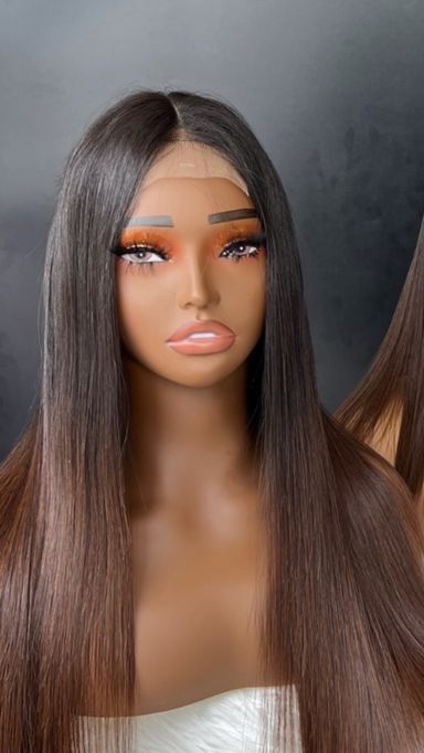 Super Double Drawn Ombré 13*4 18 Inch Wig