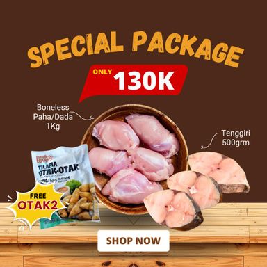 PROMO 1kg Boneless Ayam + 1 pack Tenggiri FREE OTAK2 !