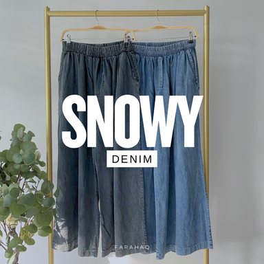 Snowy Flared Denim Pants