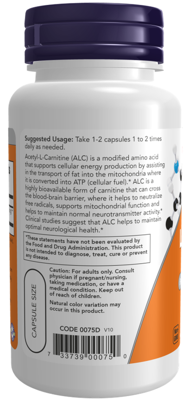 Acetyl-L-Carnitine 500 mg Veg Capsules