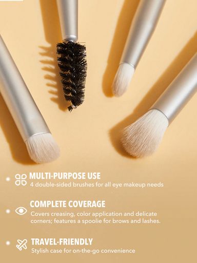 SHEGLAM Glam 101 Eye Essentials Brush Set With Bag