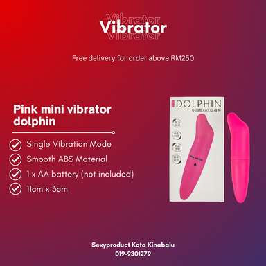 Pink mini vibrator dolphin