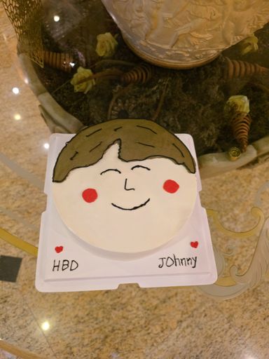 Man's face cake 