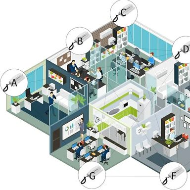 Wireless Business Intercom System, Home Intercom System, Room-to-Room Intercom Phone for Elderly, 1000m Range, Battery Powered Intercom for Home, Office, Hospital,