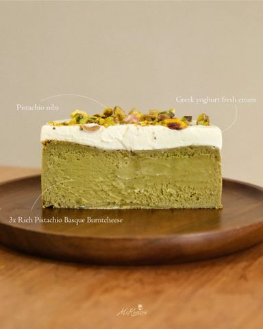 3x Rich Pistachio Basque Burnt Cheesecake 三倍开心果巴斯克