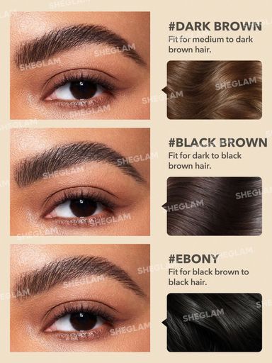 SHEGLAM Striking Brow Gel - Black Brown