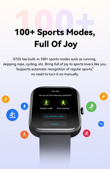 GTS5 Smartwatch - Health Manager & Personal Assistant