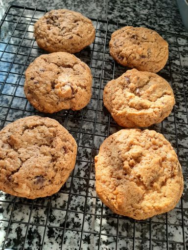 Galletas de nueces y chispas de chocolate