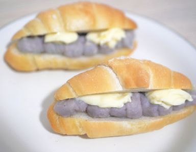 shio pan with taro & butter