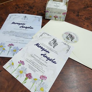 Custom Event Illustrations – Invitations, Gift Boxes & Stickers