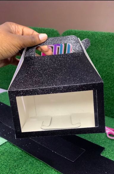 PLAIN GLITTER GABLE BOXES (EMPTY)  