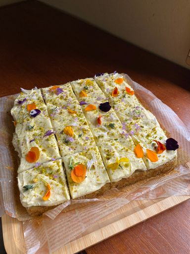 Mini Pistachio Cake with Lemon Cream Cheese