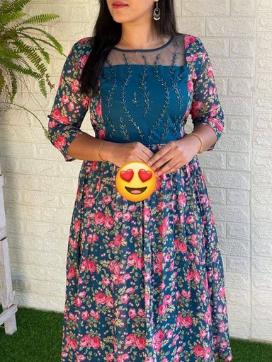 Semi occasionally wear - handwork kurti