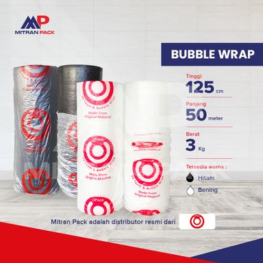 Upack - Bubble Wrap 125 cm x 50 meter x  2,6 kg