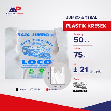 Loco - Plastik Kresek Tebal Jumbo 50 cm Putih