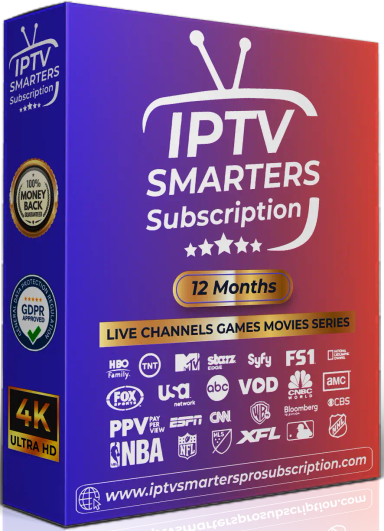 12 Month for 2 Device Premium IPTV SMARTERS PRO SUBSCRIPTION