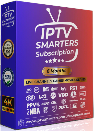 6 Month for 2 Device Premium IPTV SMARTERS PRO SUBSCRIPTION