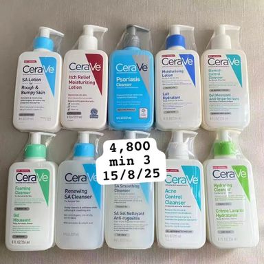 Cerave Lotion amd cleansers 4800 usafiri tu