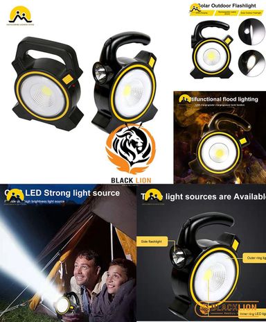 Portable Solar COB LED Work Light 🔦☀️