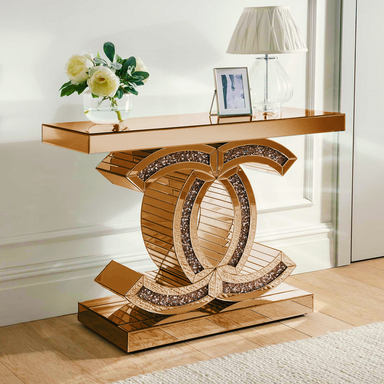 LUXURY CONSOLE TABLE-T08 - ROSE GOLD