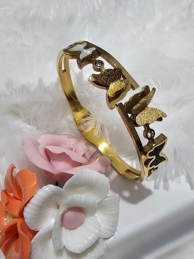 SS Gold Double Butterfly Bracelet