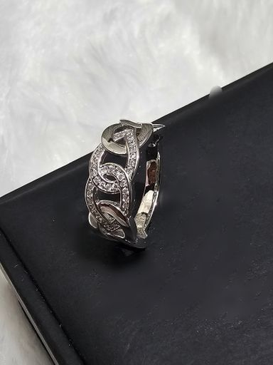 SS AD White Stone Rings