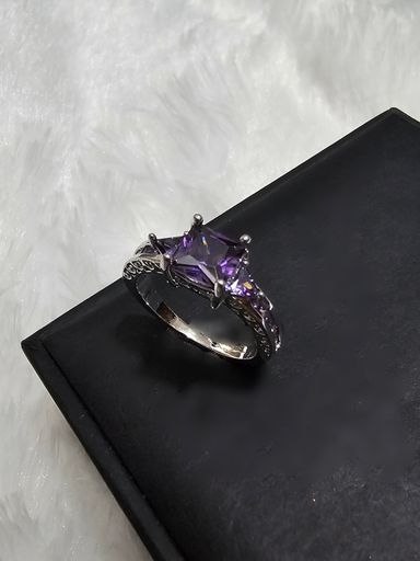SS AD Purple Stone Rings