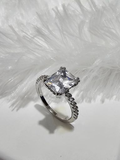 SS AD White Stone Rings
