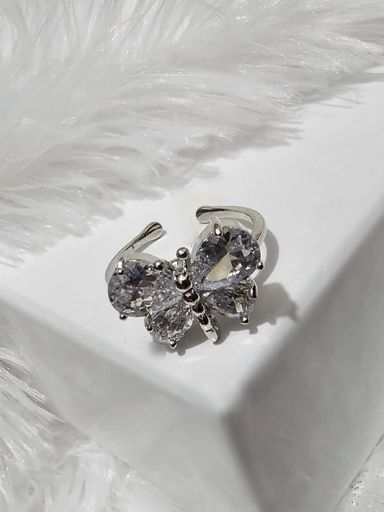 SS AD White Stone Rings 